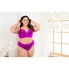 Conjunto plus size de microfibra e renda com calcinha fio duplo cor odalisca