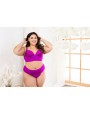 Conjunto plus size de microfibra e renda com calcinha fio duplo cor odalisca