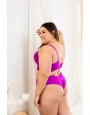 Conjunto plus size de microfibra e renda com calcinha fio duplo cor odalisca