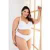 Conjunto plus size de microfibra e renda com calcinha fio duplo cor odalisca