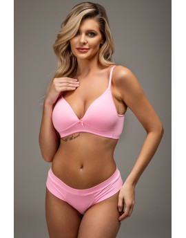 Conjunto com bojo soft sem aro de microfibra refor..