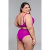 Conjunto plus size de microfibra com efeito redulip e calcinha tanga