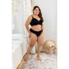 Conjunto plus size sem bojo e com aro de microfibra e renda com efeito redulip