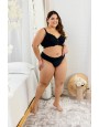 Conjunto plus size sem bojo e com aro de microfibra e renda com efeito redulip