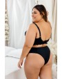 Conjunto plus size sem bojo e com aro de microfibra e renda com efeito redulip