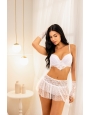 Conjunto de tule coração rubi