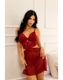 Camisola aberta de tule e renda