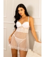 Camisola de tule coração aberto atraz