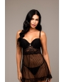 Camisola de tule coração aberto atraz