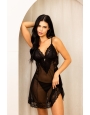 Camisola de tule com renda rubi plus size