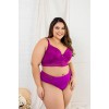 Conjunto plus size de microfibra e renda com calcinha fio duplo 