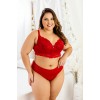 Conjunto plus size de microfibra e renda com calcinha fio duplo 