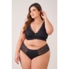 Conjunto plus size sem bojo e com aro de renda 