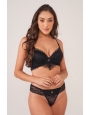 Conjunto de renda luxo com calcinha ultrafio de renda