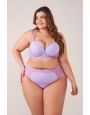 Conjunto plus size de microfibra e renda com calcinha cintura alta 