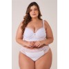 Conjunto plus size de renda com calcinha sem costura na cintura de renda 