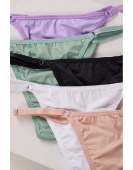 Kit de calcinhas string fio duplo de microfibra aj..